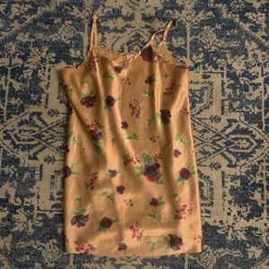 Floral silk slip dress